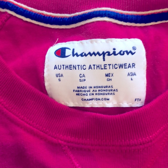 Womens champion crewneck hot pink - Picture 2 of 4